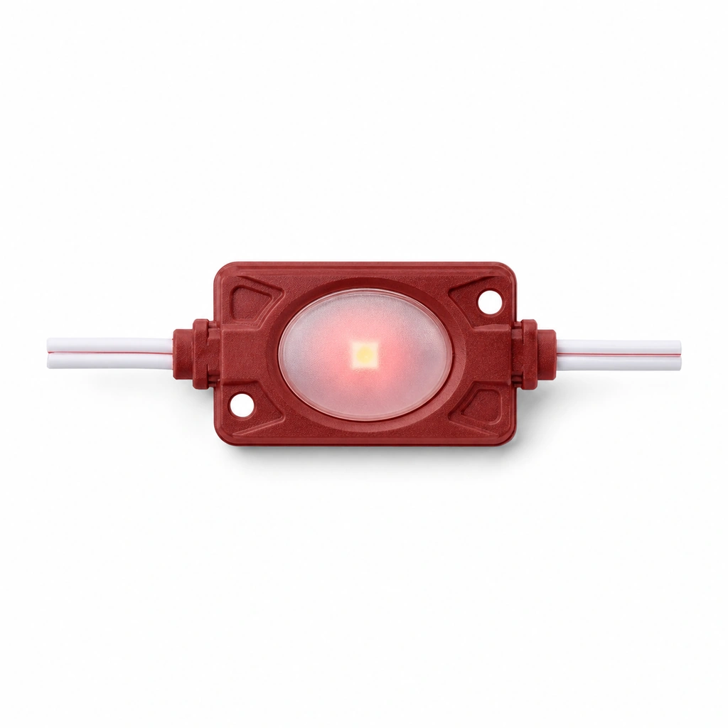 1.5W Koyu Kırmızı Lensli LED Modül - 12V