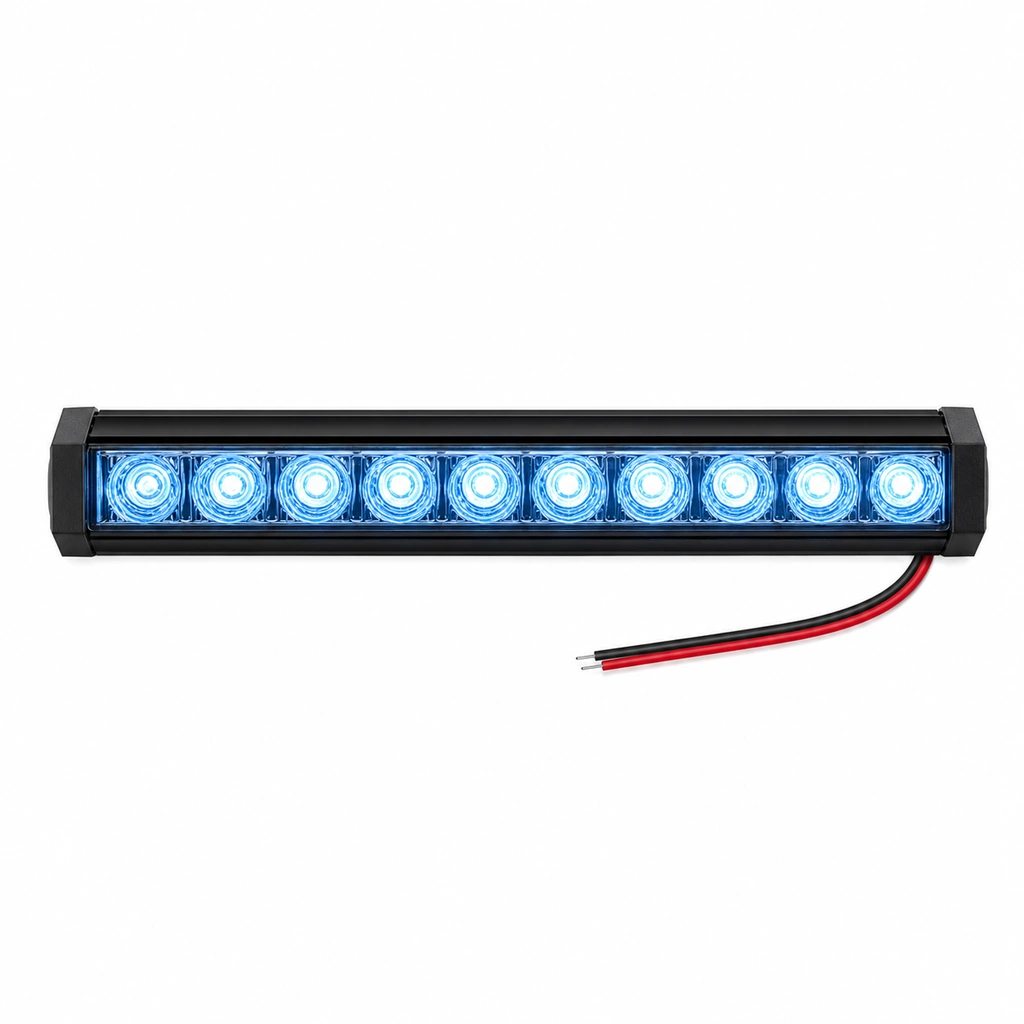 12V Araç LED Modülü - 10 LED Buz Mavisi