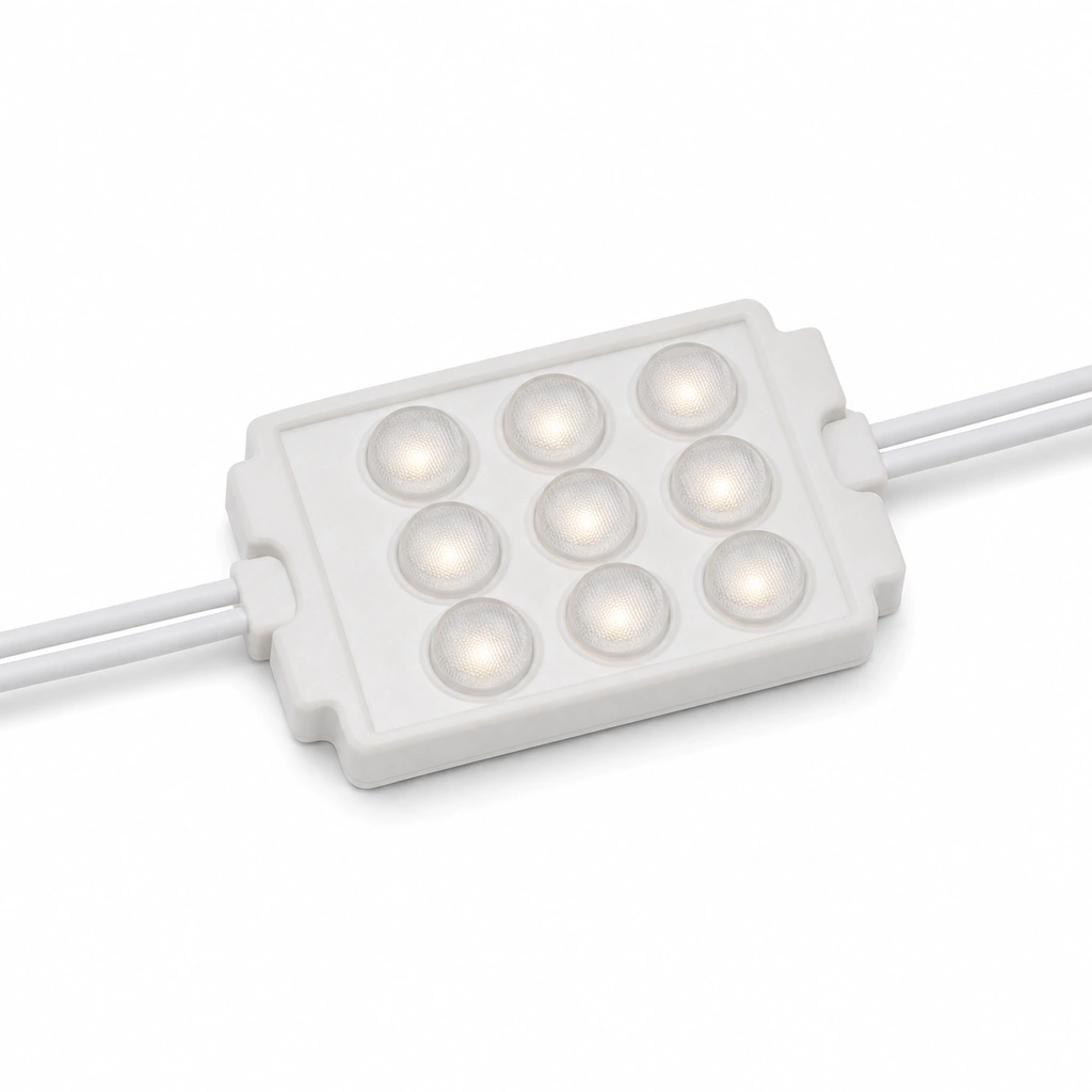 2.4W COB Kare LED Modül - 9 Chip IP67 Gün Işığı (28x48mm)