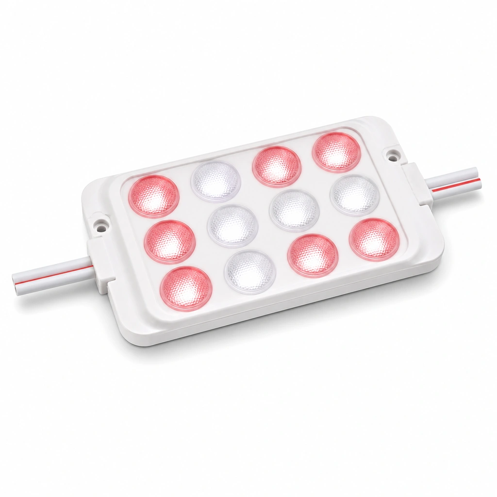 XGA 2835 2.4W LED Modül 12VDC Kırmızı-Beyaz Flash Animasyonlu