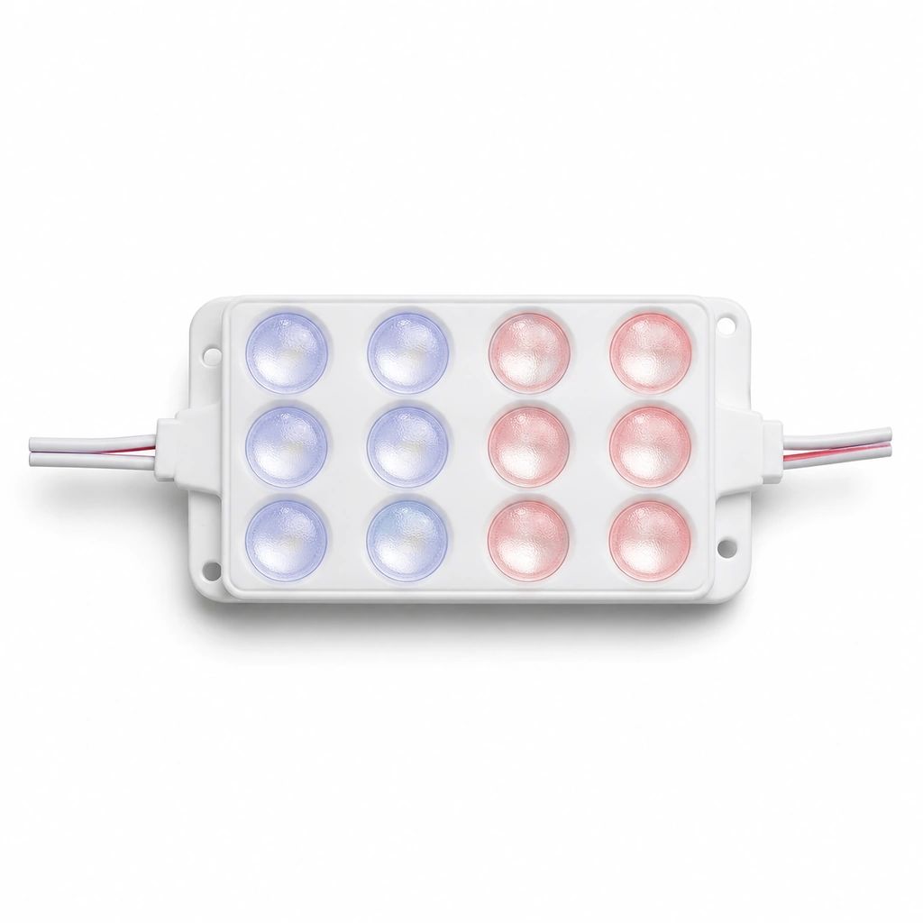 XGA 2835 2.4W Kırmızı-Mavi Flash Animasyonlu LED Modül 12VDC