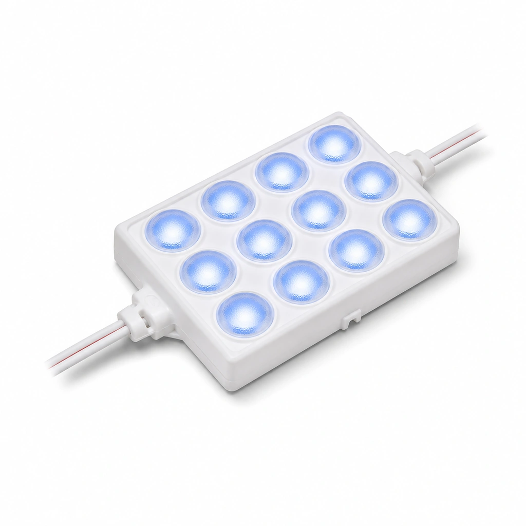 XGA 2835 2.4W Mavi LED Modül 12V DC 105x33mm
