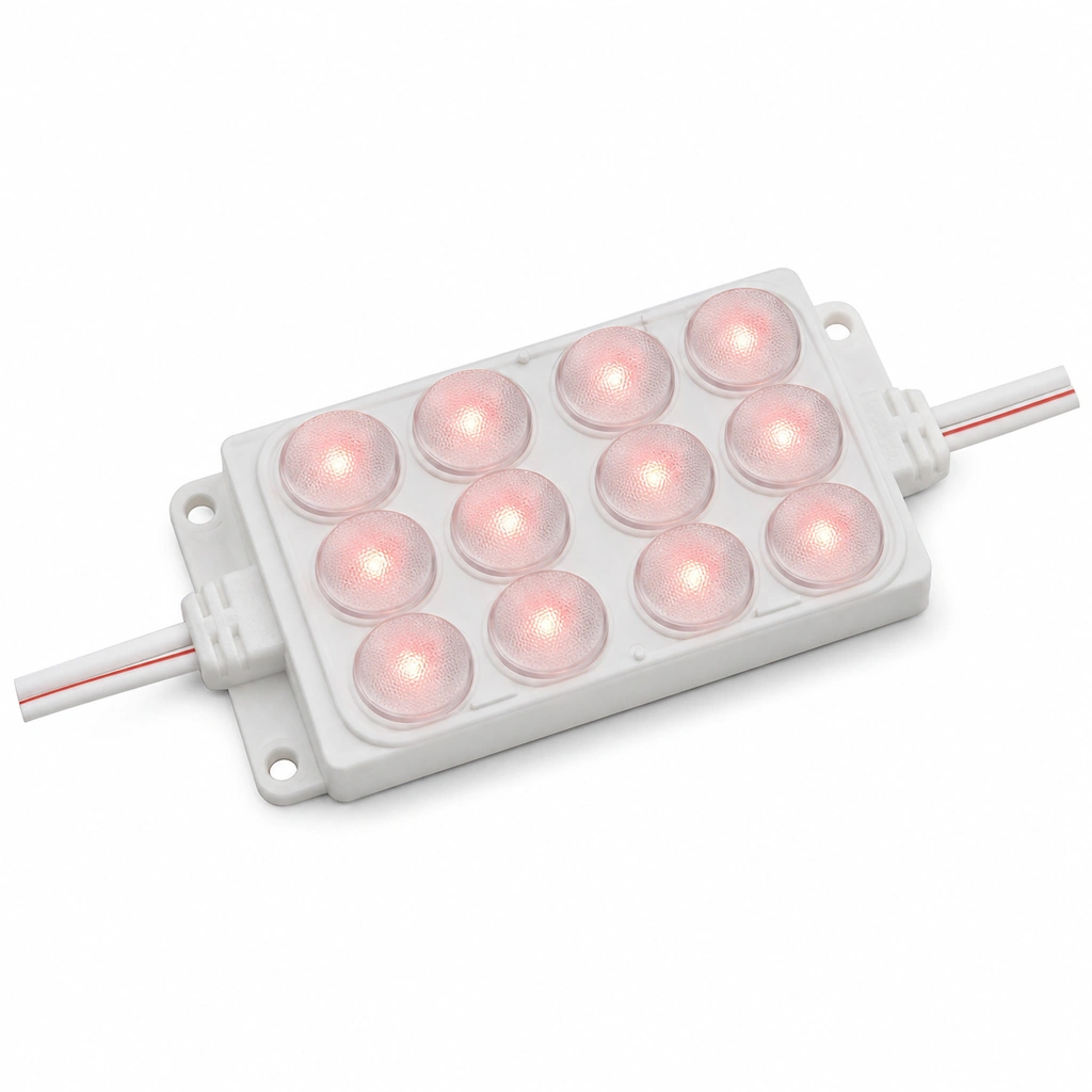 HMZ 2835 2.4W 12V DC Kırmızı Flash LED Modül (105x33mm)