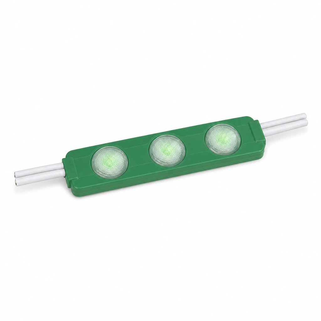2835 Trio Üçlü Yeşil LED Modül - Lensli