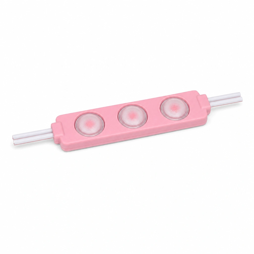 2835 Trio Üçlü Pembe LED Modül (Lensli)