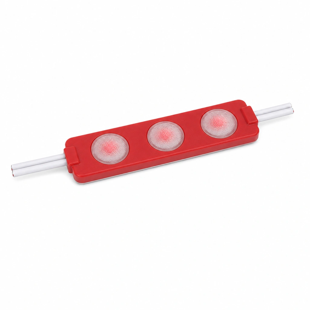 2835 Trio Üçlü Kırmızı LED Modül (Lensli)