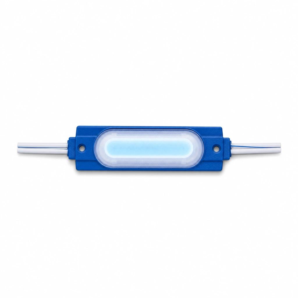 2W COB LED Modül - Lensli, 12V, Mavi
