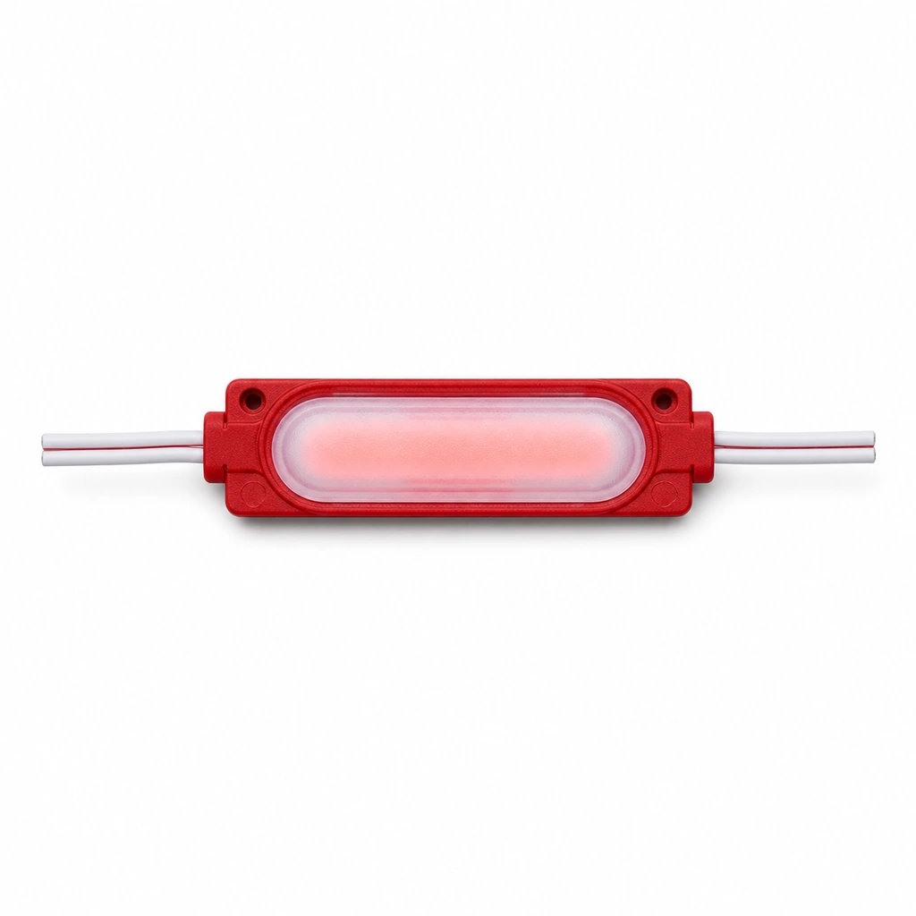 2W COB LED Modül - Lensli, 12V Kırmızı