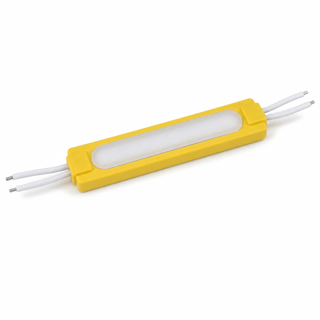 2W COB Lensli LED Modül - Sarı 12V (70x18mm)