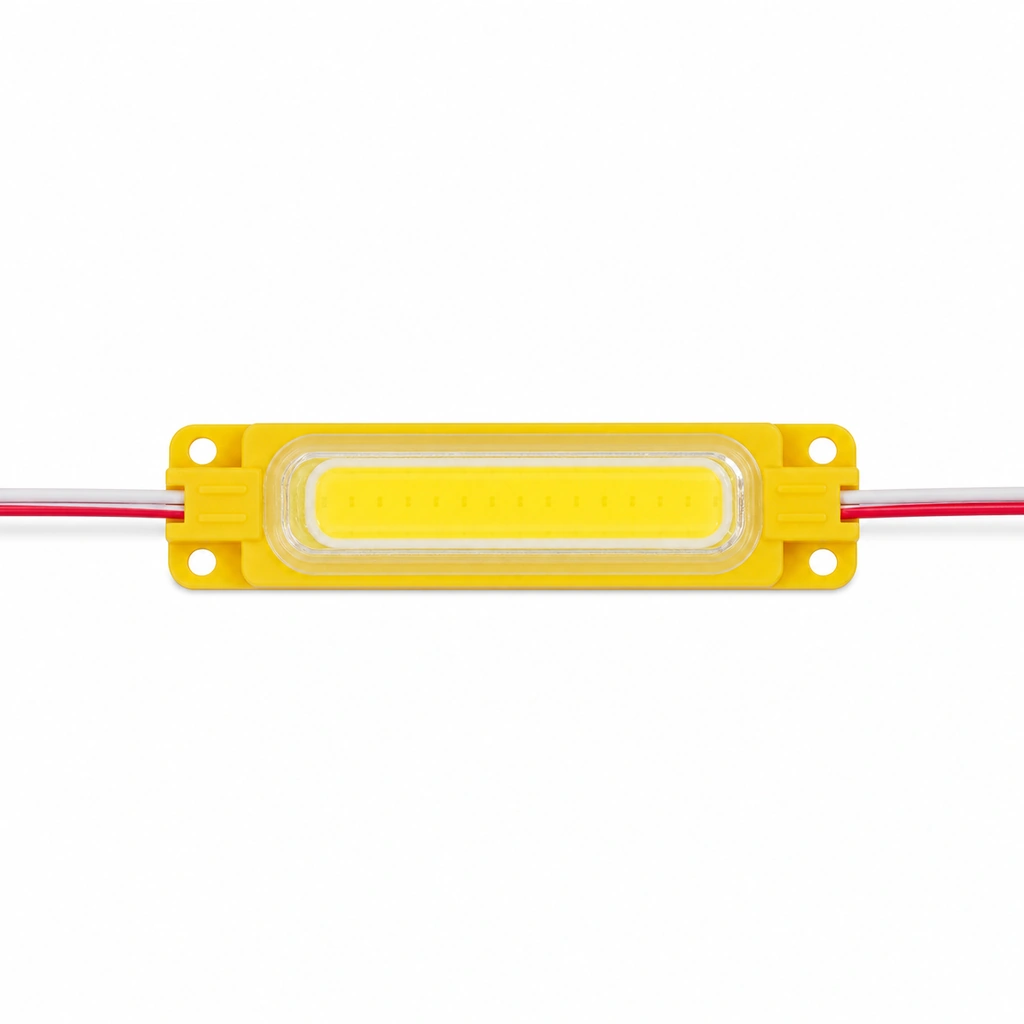 2W COB Lensli LED Modül - 24V Sarı