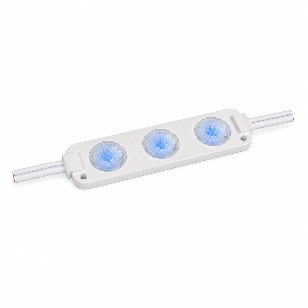 3030-3 W Mavi LED Modül - 3 Lensli 24V