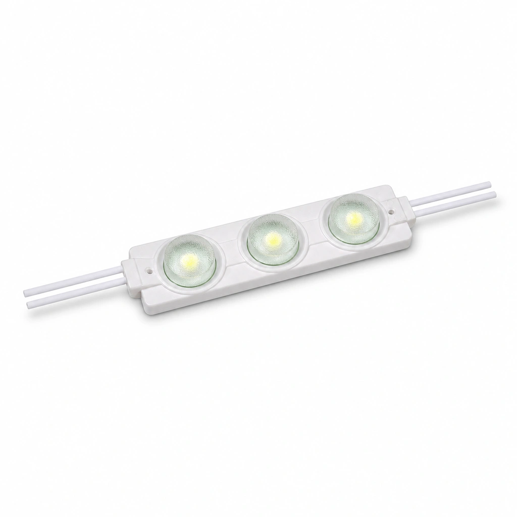3030-3 Yeşil LED Modül - 3 Lensli 12V (74x20mm)