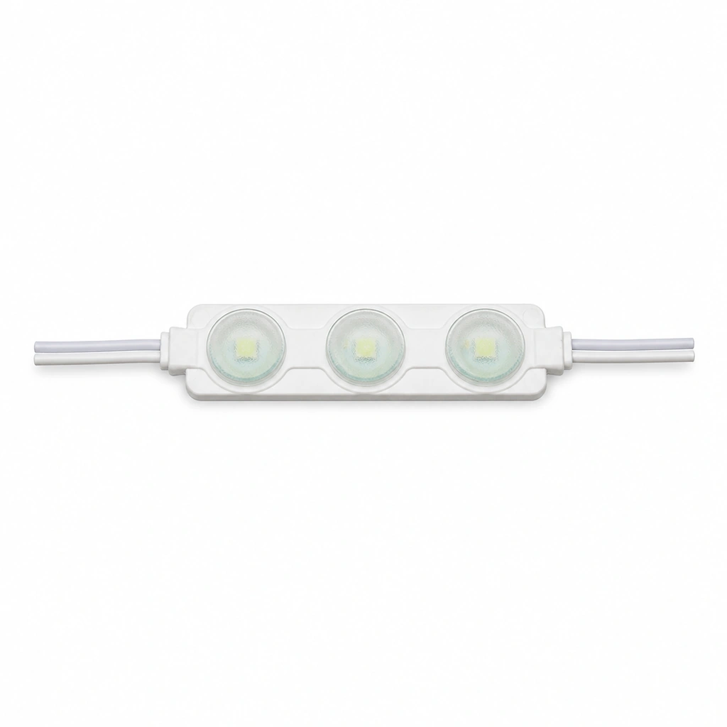 3030-3 Yeşil LED Modül - 3 Lensli 12V