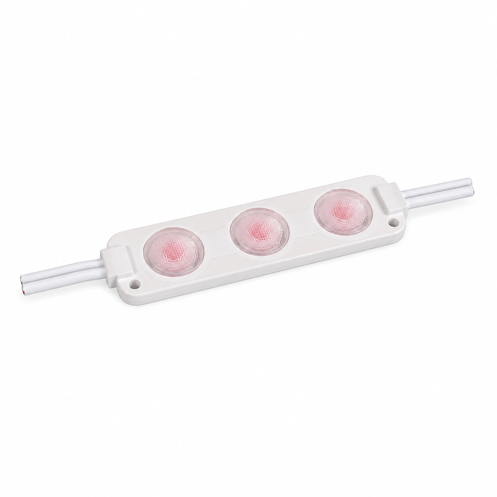3030-3-W-MODULE-3-LENS-RED-24V Kırmızı LED Modül