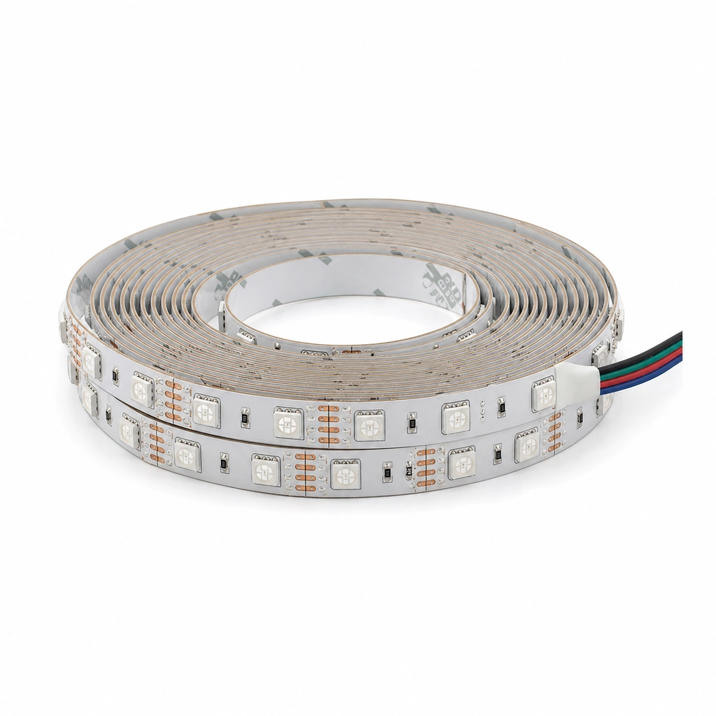 5050 RGB Şerit LED - 60 LED/m - 5V DC - IP20