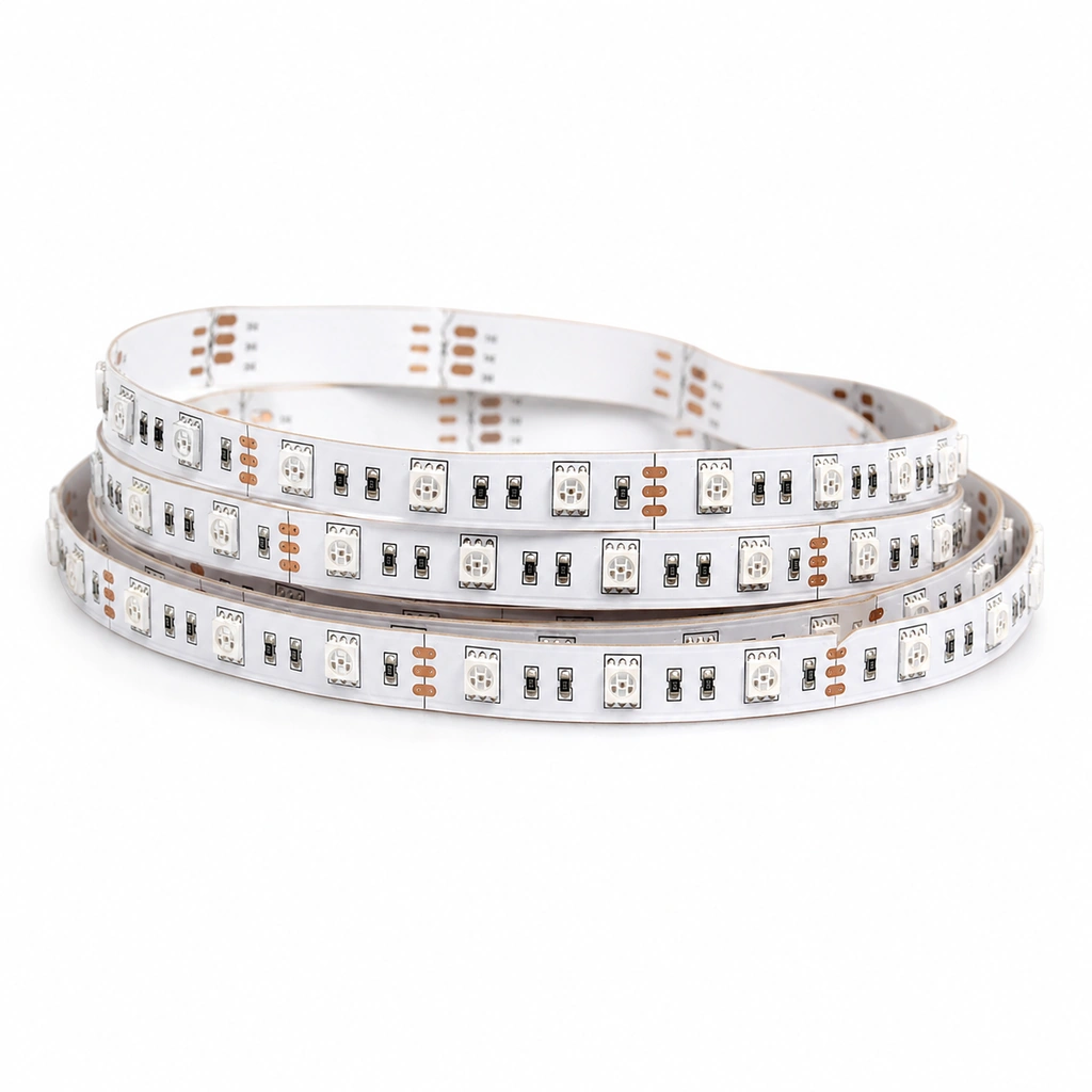 5050 RGB Şerit LED - 120 LED/m - 12V IP20