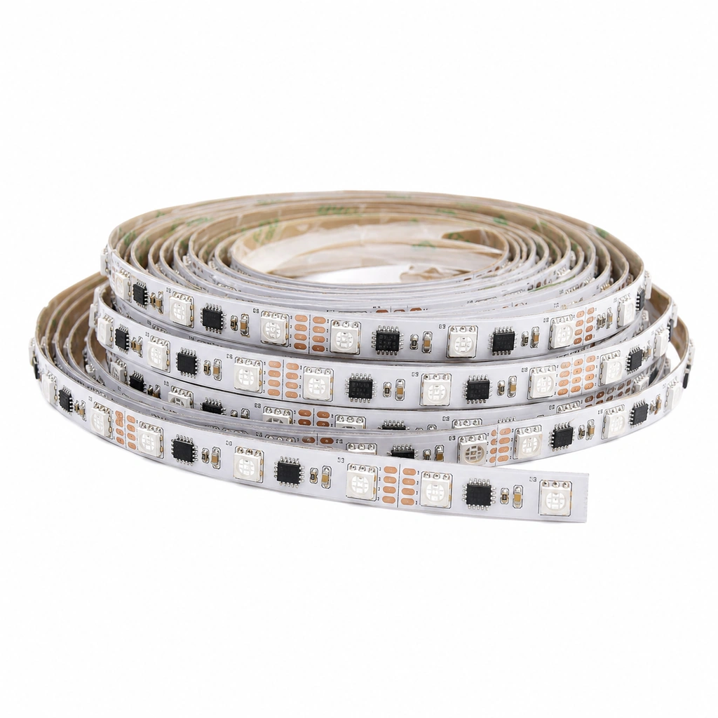 5050 RGB+W Magic Adreslenebilir Şerit LED - 12V 60 LED/m