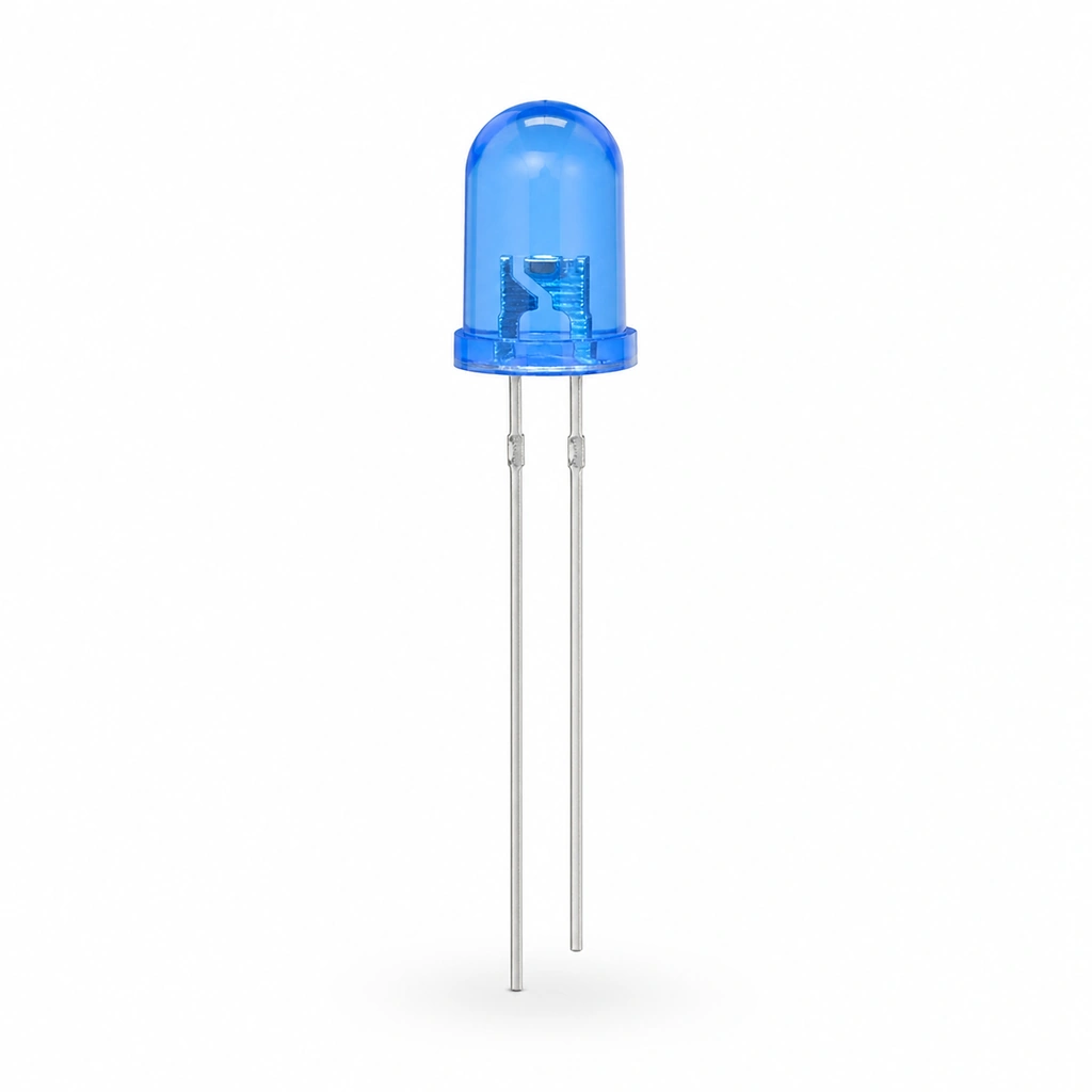 CF 5mm Yuvarlak Mavi LED - Şeffaf DIP