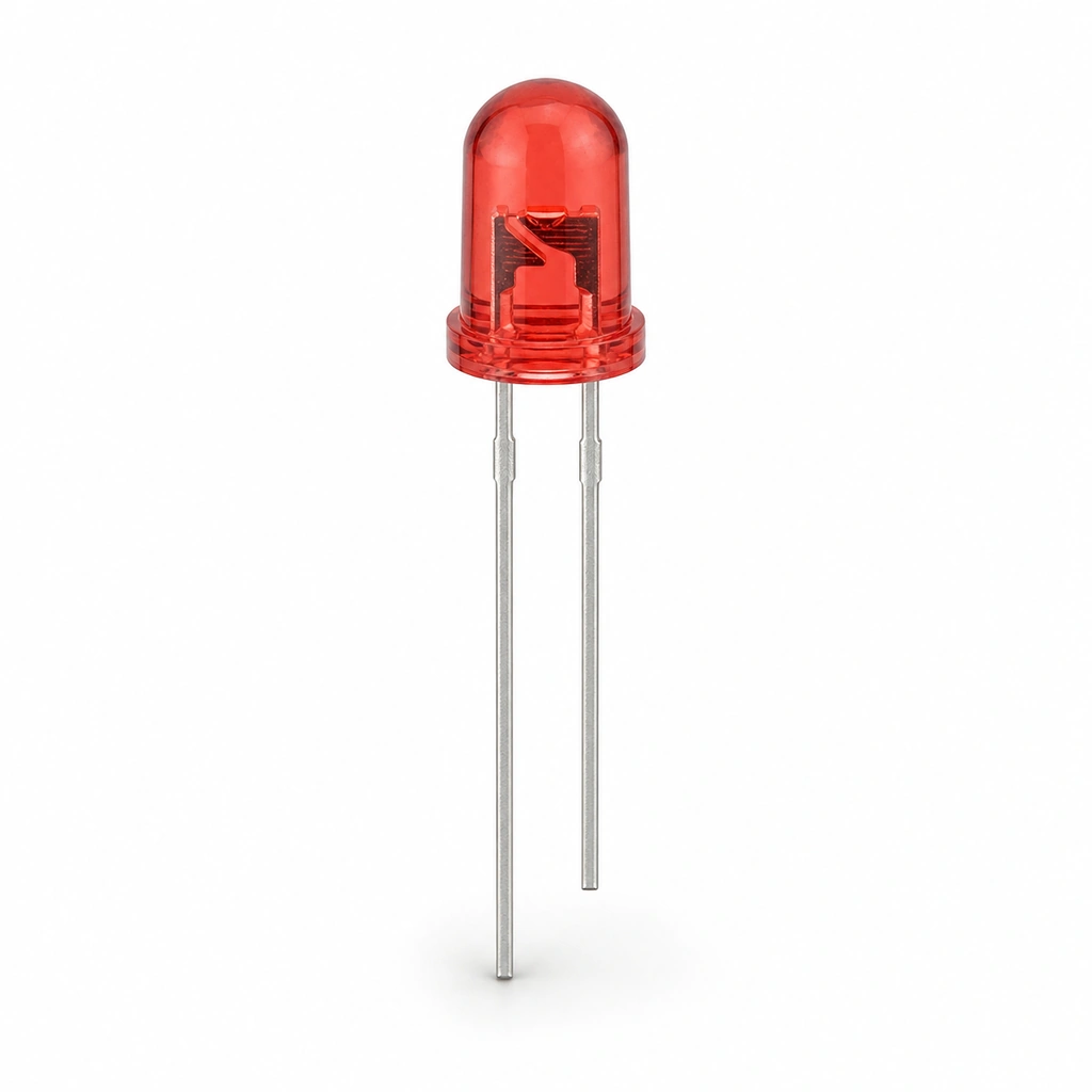 5mm Yuvarlak Şeffaf Kırmızı Flaş LED
