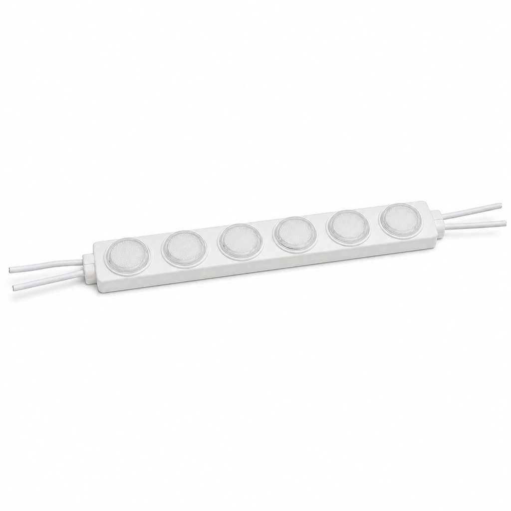 6W 3030 SMD LED Modül - 6 Lens Beyaz 12V