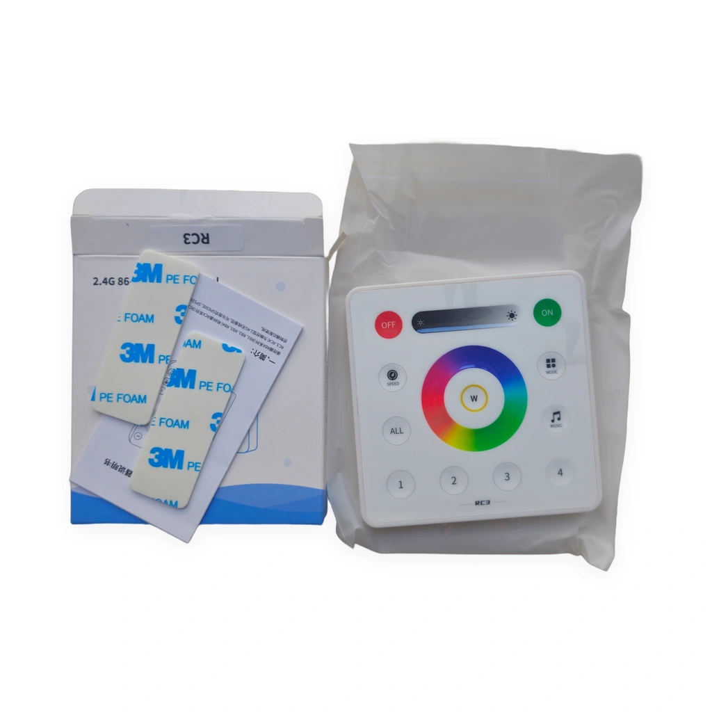 RC3 RGB / RGBW 2.4G RF Dokunmatik Duvar Tipi Kumanda Paneli