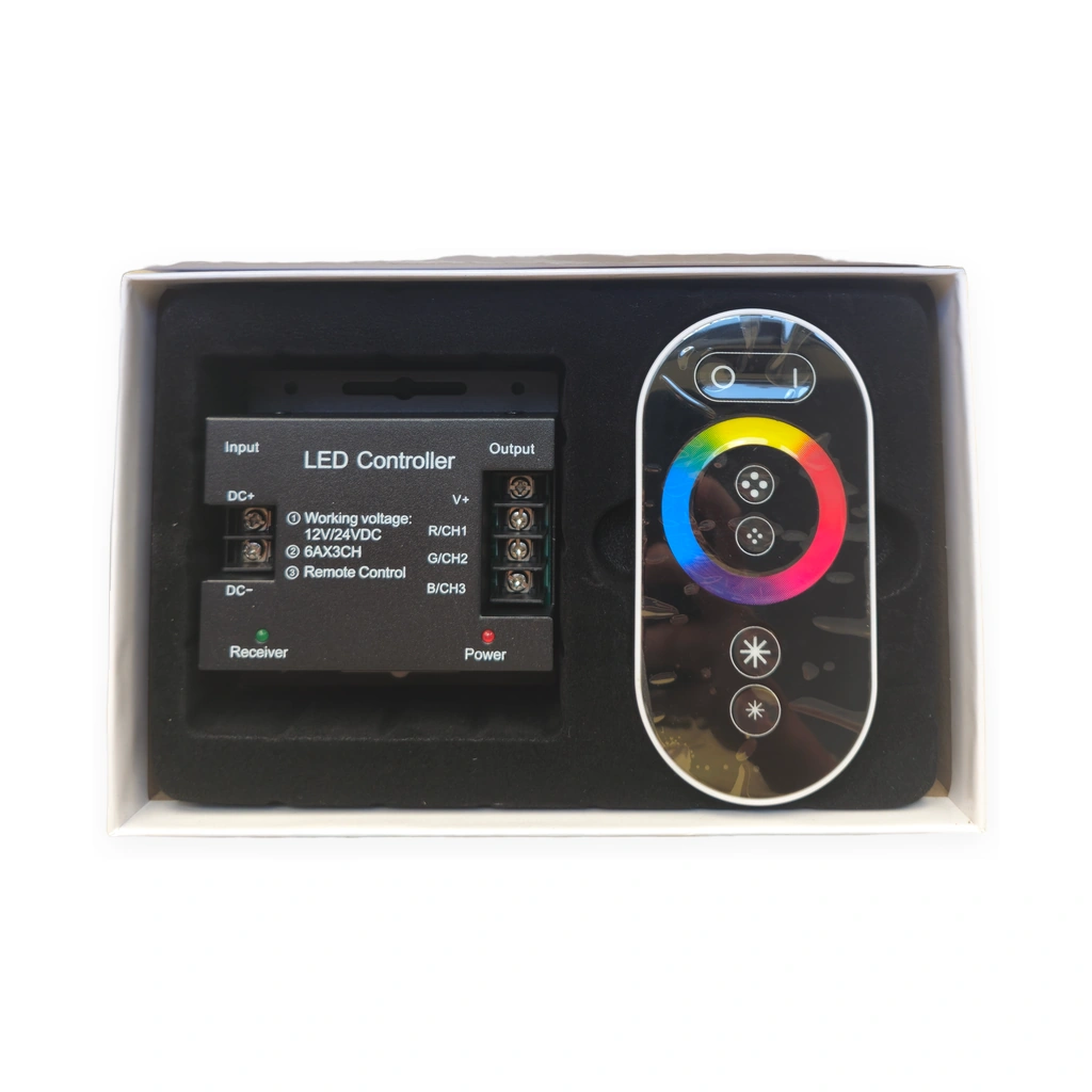RFTC-03 Dokunmatik Kumandalı RGB LED Kontrolcü Seti 12-24V 3x6A