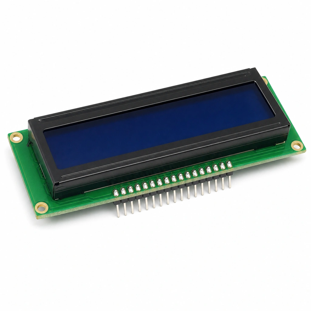 LCD Karakter Ekran Mavi Arka Aydınlatmalı 2x8 Karakter 16 Pin