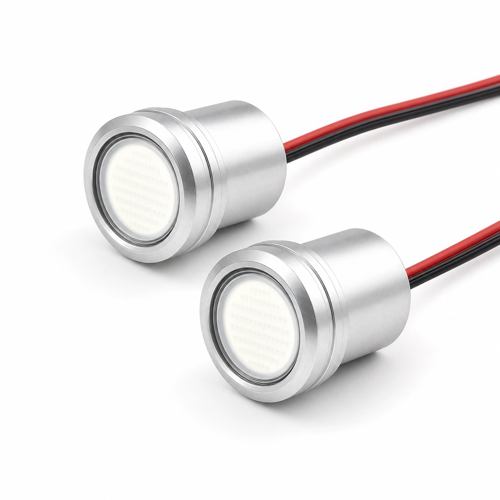 12V 17mm Beyaz Kartal Göz LED Araç Aydınlatma Modülü (2'li Paket)