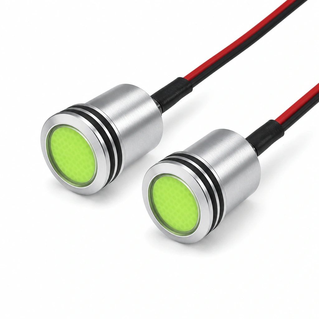 23mm Yeşil LED Araç Aydınlatma Modülü (Kartal Göz)