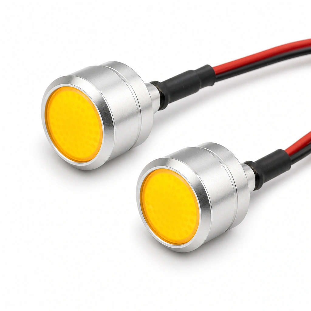 12V 23mm Sarı LED Araç Aydınlatma Modülü (Kartal Göz)