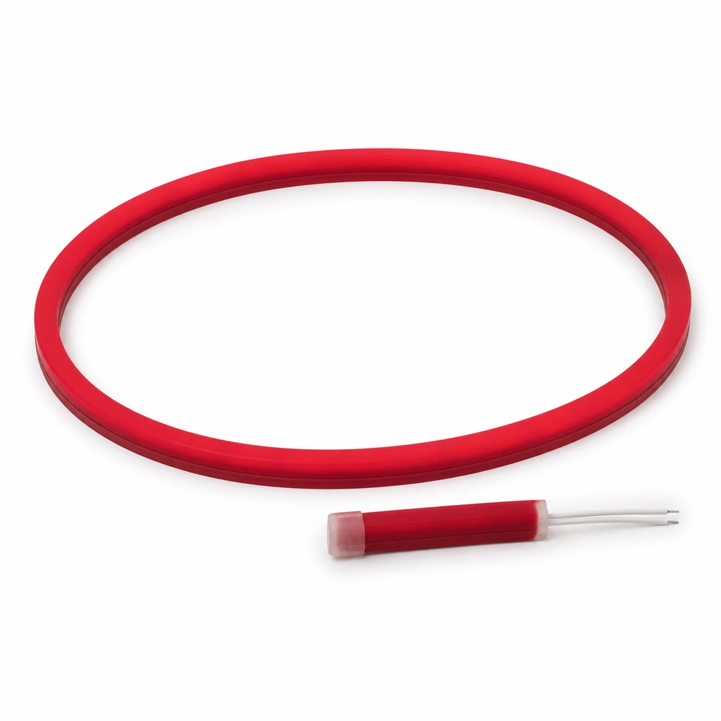 Neon LED Şerit 12V DC Koyu Kırmızı - 5 Metre
