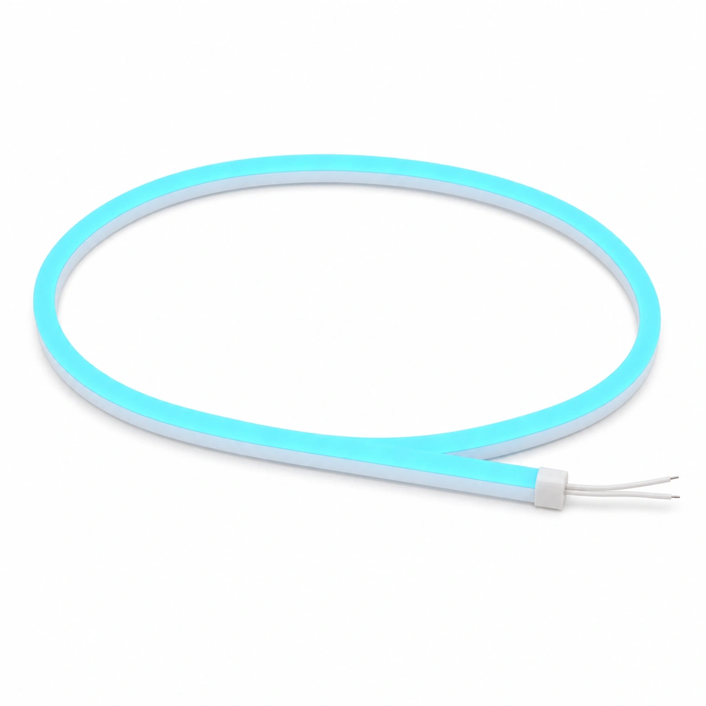 Neon LED Şerit 12V DC Buz Mavisi (Turkuaz) - 5 Metre