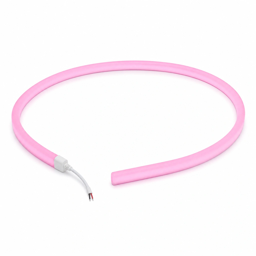 Neon LED Şerit 12V DC Pembe 5 Metre