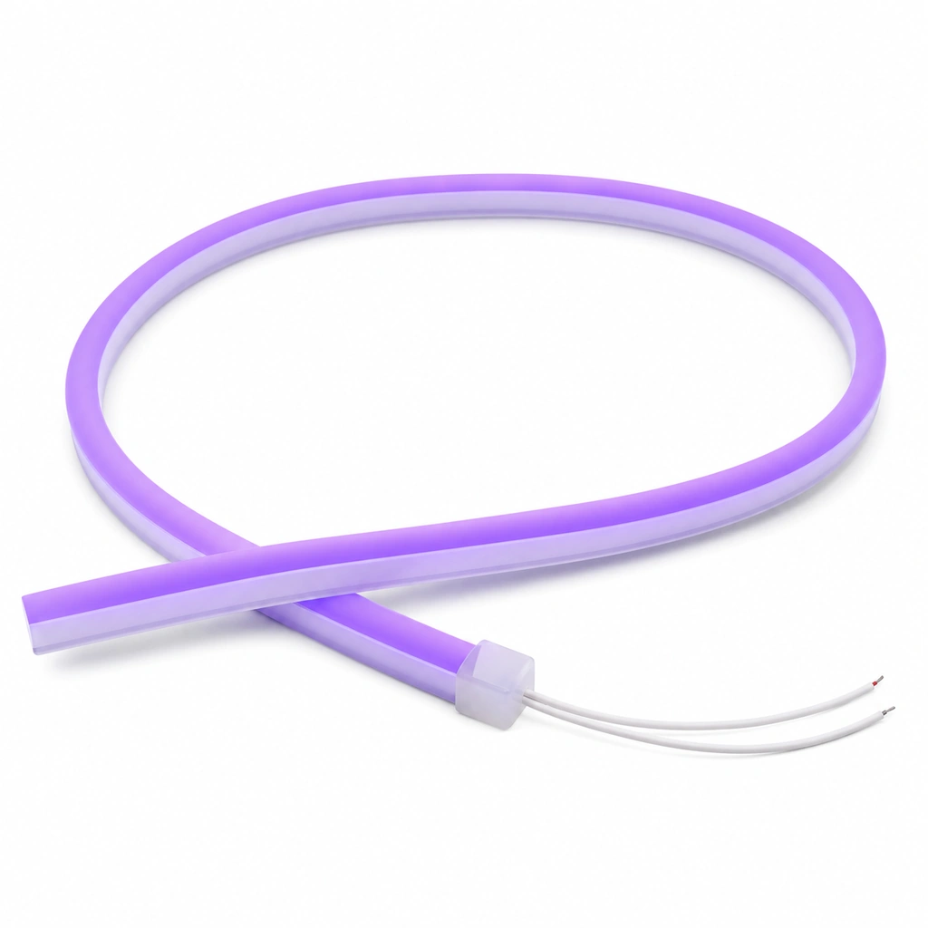 Neon LED Şerit Mor 12V DC 5 Metre