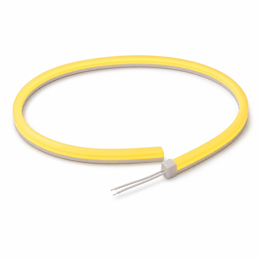 Neon LED Şerit 12V DC Sarı-Altın 6x12mm