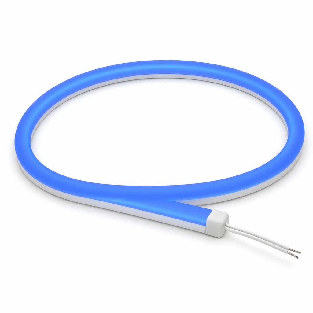 Neon LED Şerit 24V DC Koyu Mavi (5 Metre)