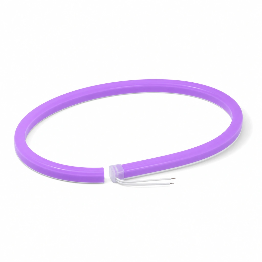 Neon LED Şerit Mor 24VDC 6x12mm 5 Metre