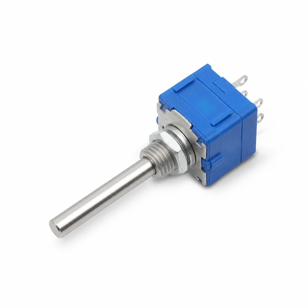 WH0162 Potansiyometre 22k Ohm 50mm Mil Mavi Kasa