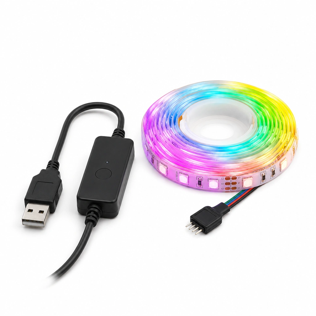 RGB BT USB LED Şerit Seti - 5V DC, 10 Metre