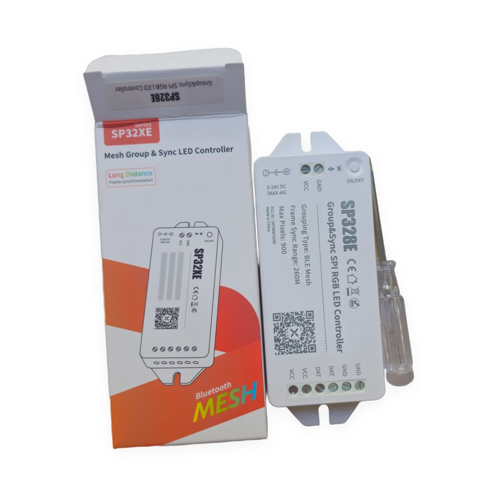 SP328E Bluetooth Mesh Grup ve Senkron SPI RGB LED Kontrolcü 5-24V