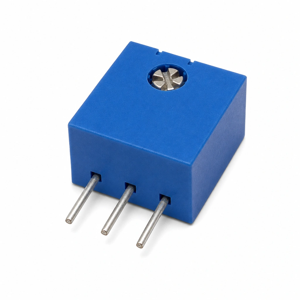 3296W Çok Turlu Trimmer Potansiyometre 5K Ohm - Mavi Kasa